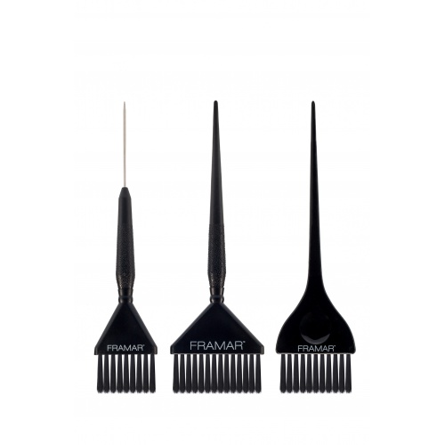 FRAMAR Sada tří štětců na barvení Family Pack Black