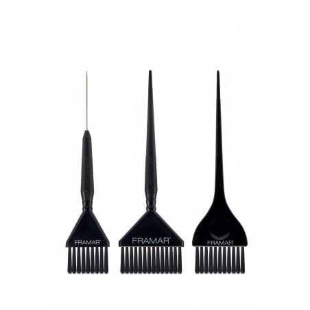 FRAMAR Sada tří štětců na barvení Family Pack Black