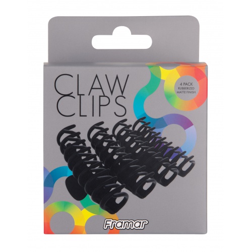 FRAMAR Velké skřipce do vlasů Claw Clips Black
