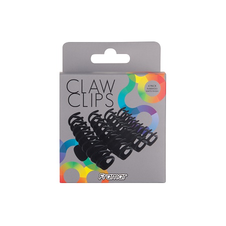 FRAMAR Velké skřipce do vlasů Claw Clips Black